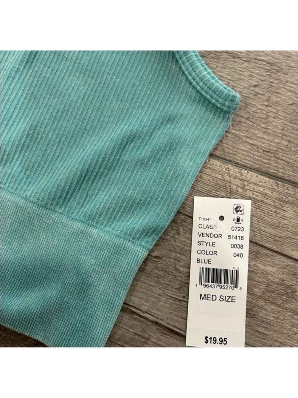 PacSun Blue Ribbed Bra - Picture 2 of 4